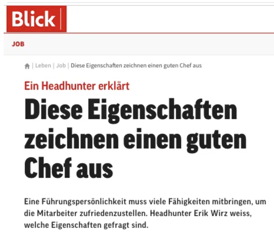 Blick, Diese Eigenschaften zeichnen einen guten Chef aus