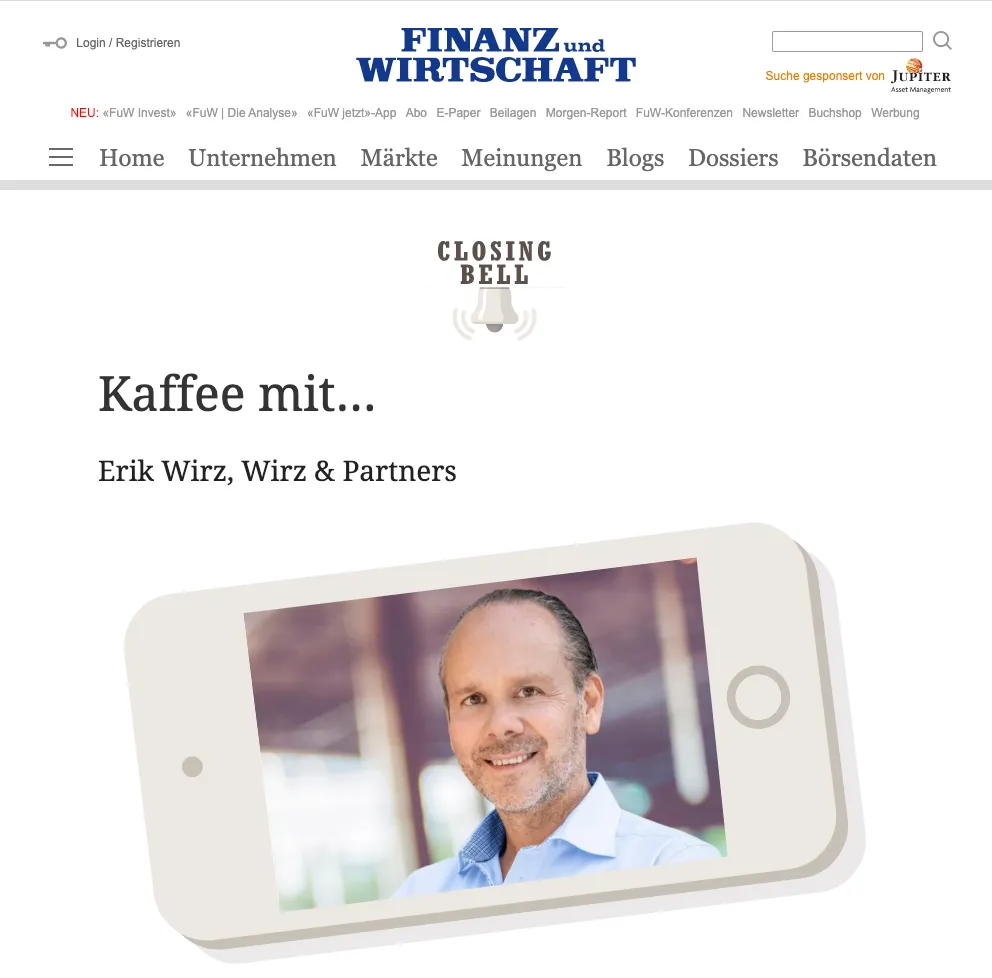 FuW, Finanz und Wirtschaft, Interview with Executive Search Firm Wirz & Partners