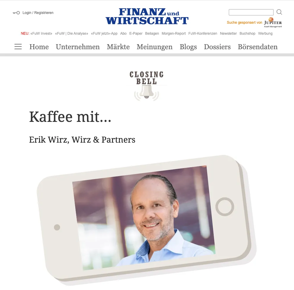 FuW FINANZ und Wirtschaft, Interview mit Wirz & Partners