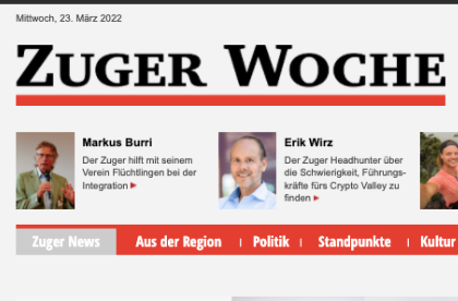 Zuger Woche Interview mit Wirz & Partners zum Thema Executive Search im Crypto Markt