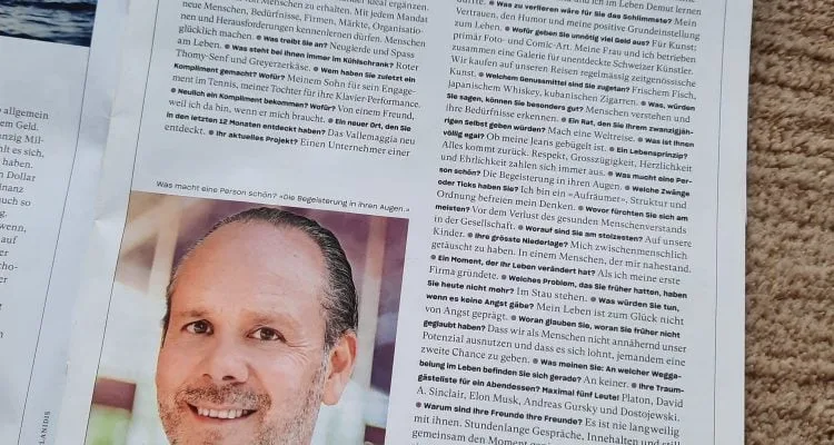 NZZ am Sonntag Selbstbetrachtungen Headhunter Erik Wirz, NZZaS