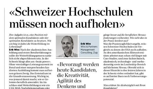 HZ Handelszeitung, Weiterbildung, nach dem Studium, als Karrierebooster?