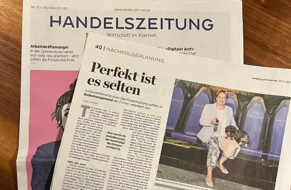 HZ HANDELSZEITUNG Nachfolgeplanung Interview mit Erik Wirz